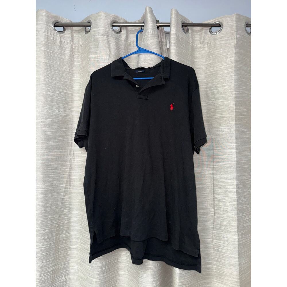 Polo Ralph Lauren cotton polo shirt in black size XL